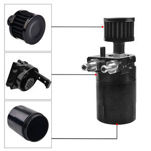 Kit universel de récupération d'huile 300ML en aluminium avec filtre <span class=keywords><strong>à</strong></span> <span class=keywords><strong>air</strong></span> et raccords 10MM 12MM 15MM - Product Image 3