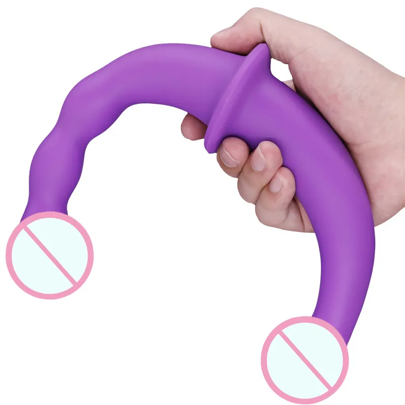 Iquid-tapón anal suave de silicona, consolador de doble punta para masturbación lésbica y orgasmo