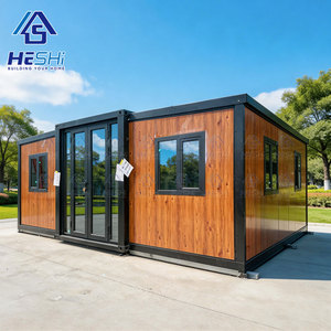 HESHi Modern Container House Office Prefab Modular Wooden Exterior Rectangle Design - Product Image 1