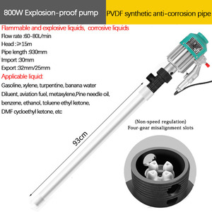 Normas 1300W Bomba de transferencia de tambor eléctrica portátil 220V Bomba de barril de aceite de grasa Riego centrífugo bajo Agricultura OEM - Product Image 3