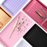 Nouveau Plateau à Ongles 2026 en Acier Inoxydable – Rangement d'Outils de Manucure pour Salon, Maison et Décoration d'Ongles DIY