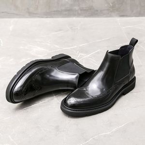 Nouvelles Chaussures Habillées en Cuir pour Hommes, Imperméables, Respirantes, Antidérapantes, Durables, Style Britannique, Tendance pour le Quotidien et les Trajets - Product Image 5