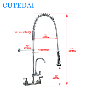 Mitigeurs muraux à pulvérisation intégrés pour unité de lavage commercial 3-en-1 <span class=keywords><strong>avec</strong></span> robinet de pré-évier - Product Image 2