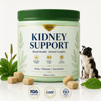 Complexe Herbal Poria Plantain Eucommia pour le Soutien Rénal des Chiens – Complément à Croquer Quotidien à la Lécithine pour les Voies Urinaires – OEM
