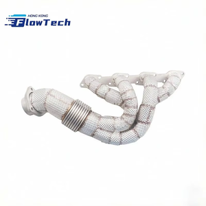 ท่อร่วมไอเสีย FlowTech คุณภาพสูง SS304 พร้อมแผ่นกันความร้อนสำหรับ Ferrari F430 4.3L V8 ปี 2005-2009 แบบติดตั้งได้โดยตรง - Product Image 4