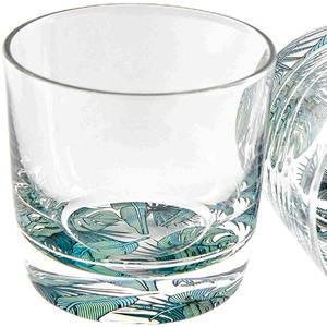 Gobelet de la Jungle réfractisant 10-9 onces, Pack de 4 Cocktail Vibrant, bière whisky vin ou jus, lunettes à l'ancienne - Product Image 1