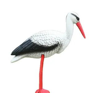 Stork. W/stake decodificação de animal artificial, artesanato criativo moderno, modelo exterior, exibição de pássaro