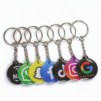 Achat en gros de porte-clés NFC NTAG213 en époxy cristal, lisible et inscriptible, avec carte de lien web pour l'accès aux chambres d'hôtel