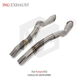 ท่อไอเสียสแตนเลส ING แบบ High-Flow พร้อมแผ่นกันความร้อน สำหรับ <span class=keywords><strong>Ferrari</strong></span> <span class=keywords><strong>812</strong></span> ติดตั้งง่ายแบบ Direct Bolt-On เพิ่มประสิทธิภาพการขับขี่ ขายส่ง - Product Image 3