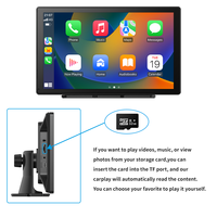 Reproductor de DVD para Coche Maustor de 9 Pulgadas con Android Auto y CarPlay Inalámbrico, Pantalla IPS, Funciones de Reversa y Radio