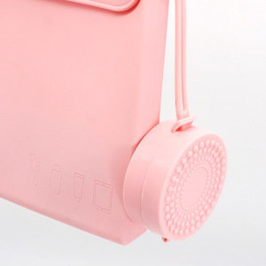 Huiyuan Makeup Puff Storage Box Round Silicone Portable With Mirror For <b>Foundation</b> - Product Image 4