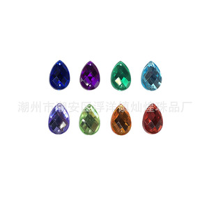 Strass acryliques en forme de goutte d'eau, 16 facettes, perles dispersées pour la fabrication de bijoux et décorations DIY - Product Image 5