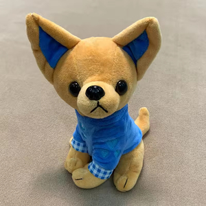 Juguete de Peluche de Perro <span class=keywords><strong>Chihuahua</strong></span> Marrón de Alta Calidad, Suave, de Algodón, Personalización ODM, Consolador para Aniversario, Accesorio - Product Image 3