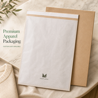 Bolsa de Embalaje para Ropa de Papel Kraft Glassine con Logotipo Personalizado, Embalaje Premium para Marcas de Ropa, Tamaños Personalizados e Impresión de Marca