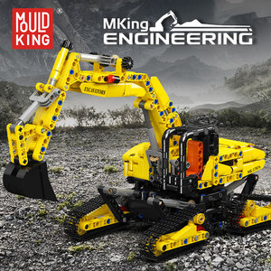 Mould <span class=keywords><strong>King</strong></span> 17076 2025 Nouveaux kits de la série d'ingénierie Motorisé Future Excavator Tracked Kids Toys Truck Building Blocks Sets - Product Image 2