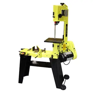 Gergaji pemotong logam 4.5 "550W, Bandsaw elektrik mesin pemotong logam vertikal & Horizontal, 3 kecepatan dengan dudukan