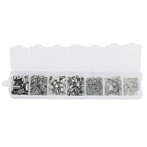 Ensemble d'accessoires de bijoux à bricoler soi-même fermoir mousqueton en acier inoxydable boucle unique crochet d'<span class=keywords><strong>oreille</strong></span> queue chaîne <span class=keywords><strong>pince</strong></span> une boîte faire ensemble de bijoux - Product Image 3