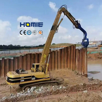 Machine de piquage de pieux en bois et de pieux en acier HOMIE à poignée latérale pour la construction de quais