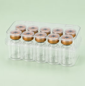 Tubos de Almacenamiento Cosmético Bicolor Ámbar Transparente con Tapas de Aleación Dorada Brillante, Empaquetados en Bandeja de Plástico, Dispensadores de Cuidado de la Piel Sin Marca - Product Image 6