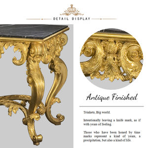 <span class=keywords><strong>Yips</strong></span> โต๊ะกาแฟแกะสลักลายใบไม้สีทองคลาสสิก,โต๊ะกาแฟสำหรับห้องนั่งเล่นปี LD-1203-0019 - Product Image 4