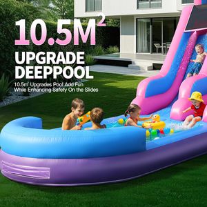 Factory Direct 26.3FT Heavy Duty Inflatable Water <b>Slide</b> Commercial PVC Kids Adults Outdoor Water <b>Slide</b> With Airtight <b>Pool</b> - Product Image 5