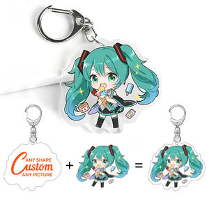 Personalizado lindo acrílico <span class=keywords><strong>Anime</strong></span> llavero UV impresión peso ligero al por mayor directo de fábrica dibujos animados promoción bolsa de regalo Accesorios - Product Image 1