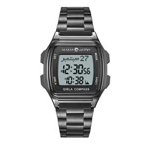 Bán Sỉ Bạc Thể Thao Đồng Hồ Trên Toàn Thế Giới Thời Gian Cầu Nguyện Qibla Arabic Tiếng Anh Greg Hijri Kỹ Thuật Số La Bàn Cho Qibla Hướng - Product Image 2