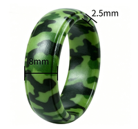 Bagues de mariage en silicone 8 mm pour hommes, logo personnalisé, bord bombé, épaisses, respirantes, multicolores, pour fiançailles, sport, fonction musicale