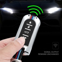 Accessoires pour clés de voiture en métal, coque de clé en alliage de zinc, housse de clé intelligente, compatible avec Toyota Perodua Daihatsu