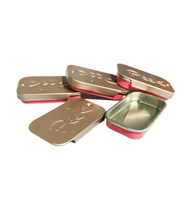 Customized Rectangle Tinplate Tin Box Container CMYK 4C Printing Embossing Recycled Materials for <strong>Candy</strong> Storage-Empty Metal Case - Product Image 1