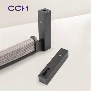 CCH vente en gros de tringle à manteaux personnalisée garde-robe en cuir rail mural suspendu à vêtements tige de suspension de garde-robe à motif en cuir rhomboïde - Product Image 3