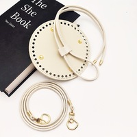 Kit d'accessoires pour sac seau DIY tissé à la main, respirant, super léger, extensible et pliable : plaque de base, cordon de serrage, bandoulière
