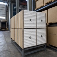 Module en fibre céramique 1600°C – Bloc isolant réfractaire thermique ignifuge, taille personnalisable, faible conductivité thermique pour