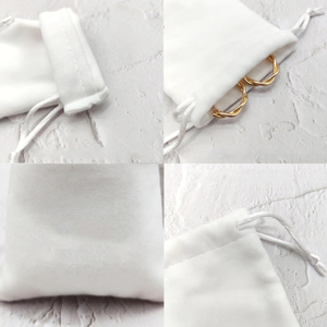 Bolsas de Terciopelo con Cordón, Impresas con Logotipo Personalizado, Blancas, Reciclables, Impresas con Serigrafía, para Empaque de Regalos y Joyería - Product Image 4