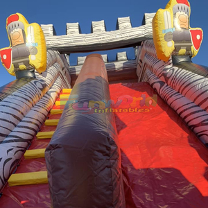 Château gonflable Camelot pour enfants, structure de jeux gonflable avec toboggan, château gonflable médiéval pour chevaliers - Product Image 4