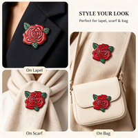 Badge en émail souple en forme de rose en métal noir teinté, de haute qualité, promotionnel, pour la vente en gros, fabriqué par le fabricant