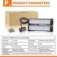 Nuevo Kit de Luces Delanteras para Parrilla, Precio Directo de Fábrica, Rojo, Azul, Ámbar, Amarillo, Luz Estroboscópica LED de Advertencia de Emergencia para Automóvil, Resistente al Agua IP65