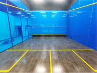 Terrain de squash portable en verre panoramique complet OEM ODE pour intérieur et extérieur
