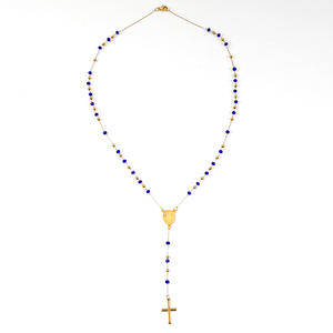 스테인레스 스틸 종교 보석 항목 가톨릭 성모 마리아 체인 묵주 3.5mm 6mm 크리스탈 비즈 묵주 여자 남자 목걸이 - Product Image 2