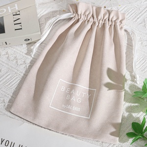 Custom Logo Reusable Large Beige Blank Suede Velvet Drawstring <b>Bag</b> Shoes <b>Dust</b> <b>Bags</b> for Handbags Clothing Storage Suede Pouch - Product Image 5