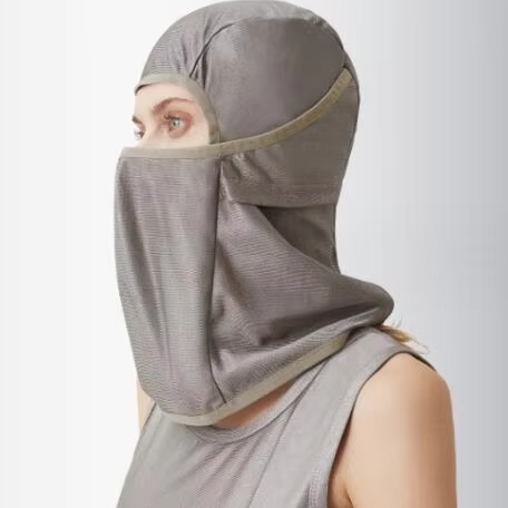 Multi-Purpose Silver Fiber Faraday Radiation Shield Hood EMF/5G Protection for Entire Head and Neck Made in China