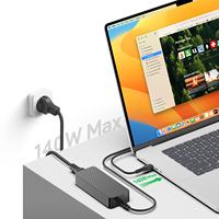 Adaptateur secteur USB-C PD3.1 28,0 V 5,0 A 140,0 W, chargeur ultra-rapide pour ordinateur portable, MacBook Pro, iPhone, Samsung, Dell, Lenovo