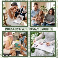 Livre personnalisé en lin sauge avec lettres pour la mariée, carnet de souvenirs de mariage personnalisable avec feuille d'or et ruban pour la fête prénuptiale
