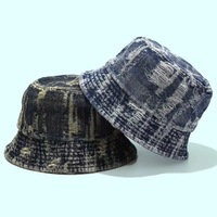 Chapeau Bob en Jean Délavé Personnalisé avec Logo – Style Cowboy, Vente en Gros, Streetwear, Chapeau de Soleil en Jean Déchiré, Bord Usé, Pêche en Plein Air