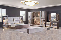Ensemble de chambre à coucher complet de style turc classique économique, lit king size, lit double, ensemble de meubles de chambre à coucher modernes