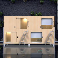 Lit capsule moderne en MDF Lits doubles pour hôtel, école, dortoir et appartement
