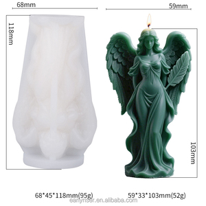 Sớm Riser nến khuôn Giấc Mơ cánh nữ thần hương liệu nến Silicone khuôn hương liệu nến làm bằng tay sáp xà phòng khuôn mẫu - Product Image 5