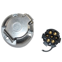 Adaptateur de connecteur de remorque en aluminium 7 broches, prise et prise de remorque pour automobile, directement de l'usine