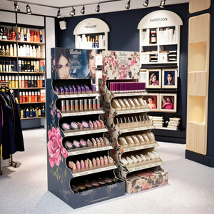 Rak Display Kardus Elegan yang Dapat Disesuaikan untuk Produk Kecantikan Cat Kuku - Lip Gloss, Makeup, Perawatan Kulit, Kosmetik - Product Image 4