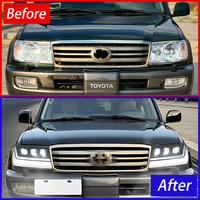 Ensemble de phares LED KGKB pour Toyota Land Cruiser LC100 1998-2007, lentille de projecteur améliorée, clignotant dynamique, Plug & Play